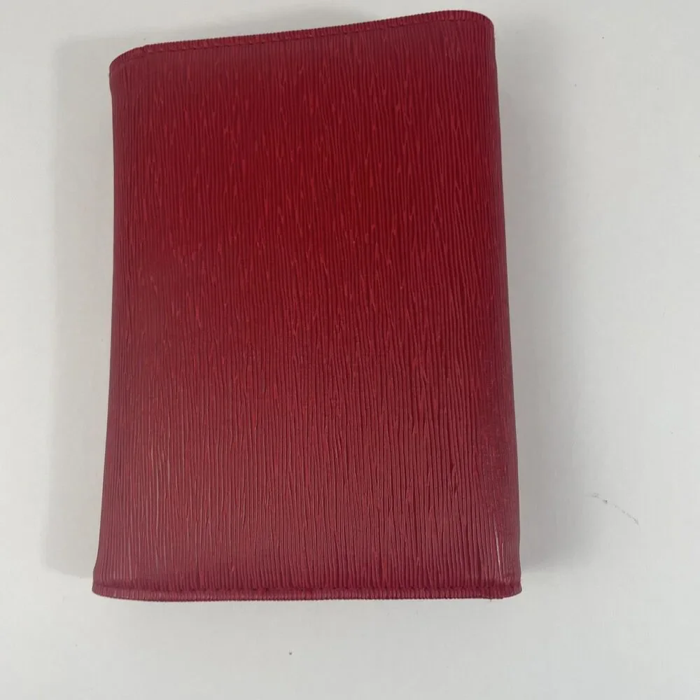 Book of Days Red Bi-fold Binder Personal Compact Planner, 6 rings